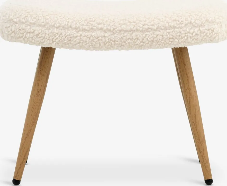 HUNDESTEDRepose-pieds HUNDESTED tissu teddy blanc cassé/coloris chêne-JYSK Hot