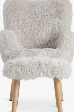 HVILSTEDFauteuil a/repose-pieds HVILSTED tissu teddy blanc ca./nat.-JYSK Best