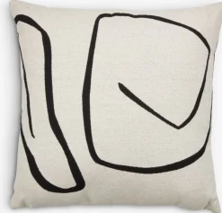 HVITVEISCoussin HVITVEIS 45x45 blanc cassé/noir-JYSK Hot