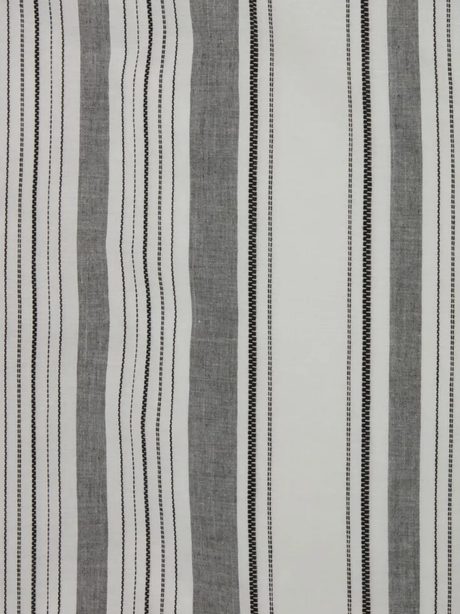 IDAGoldParure de lit IDA Fil teint 240x220 blanc/noir-KRONBORG Sale