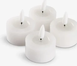 INGEMANBougie chauffe-plat LED INGEMAN Ø4xH4 blanc 4pcs a/minuterie-JYSK Outlet