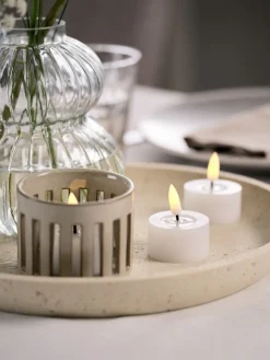 INGEMANBougie chauffe-plat LED INGEMAN Ø4xH4 blanc 4pcs a/minuterie-JYSK Outlet