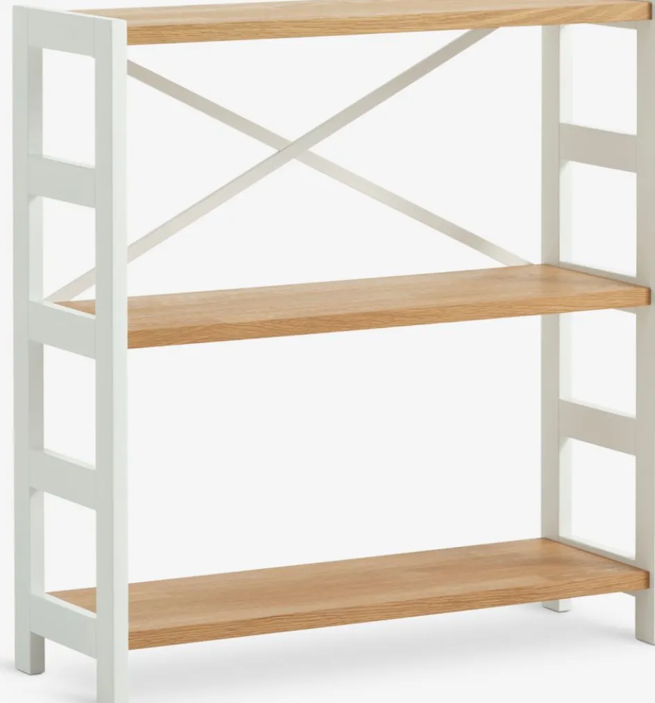 INTRUPÉtagère INTRUP 3 tablettes larges blanc/chêne naturel-Royal Oak Sale