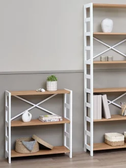 INTRUPÉtagère INTRUP 3 tablettes larges blanc/chêne naturel-Royal Oak Sale