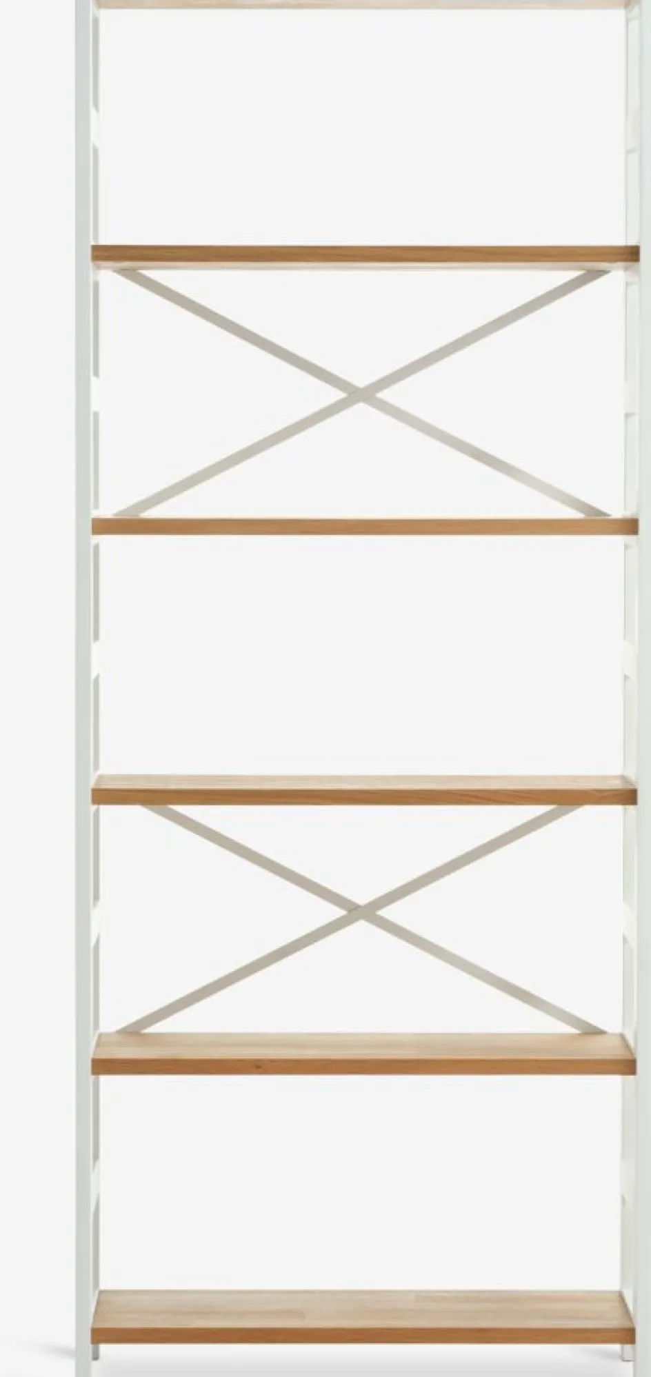 INTRUPÉtagère INTRUP 6 tablettes larges blanc/chêne naturel-Royal Oak Clearance