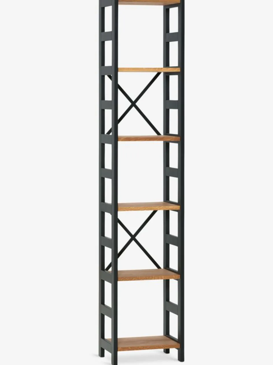 INTRUPÉtagère INTRUP 6 tablettes étroites noir/chêne naturel-Royal Oak Best