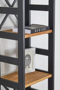 INTRUPÉtagère INTRUP 6 tablettes étroites noir/chêne naturel-Royal Oak Best