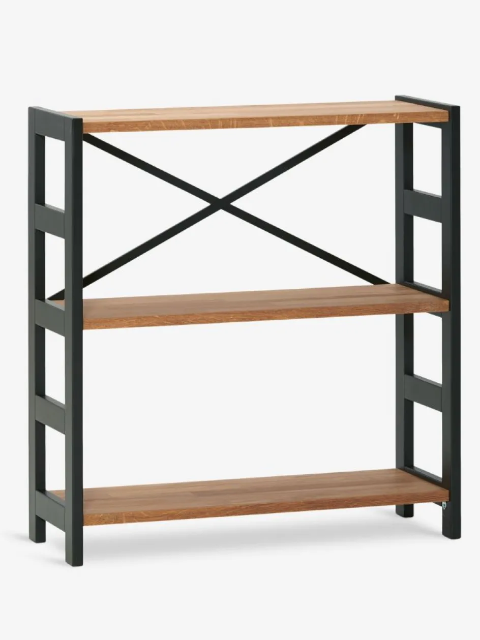 INTRUPÉtagère INTRUP 3 tablettes larges noir/chêne naturel-Royal Oak New