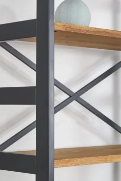 INTRUPÉtagère INTRUP 3 tablettes larges noir/chêne naturel-Royal Oak New