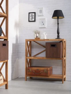 JANNERUPÉtagère JANNERUP 3 tablettes larges coloris chêne naturel-Royal Oak Hot