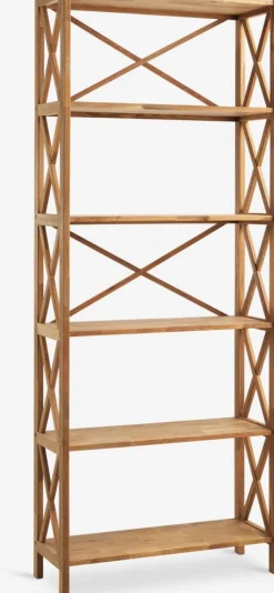 JANNERUPÉtagère JANNERUP 6 tablettes larges coloris chêne naturel-Royal Oak Hot