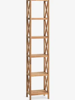 JANNERUPÉtagère JANNERUP 6 tablettes étroites coloris chêne naturel-Royal Oak