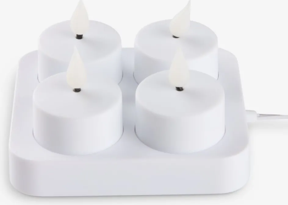 JANSSONBougies chauffe-plat LED JANSSON blanc/noir a/chargeur-JYSK Hot