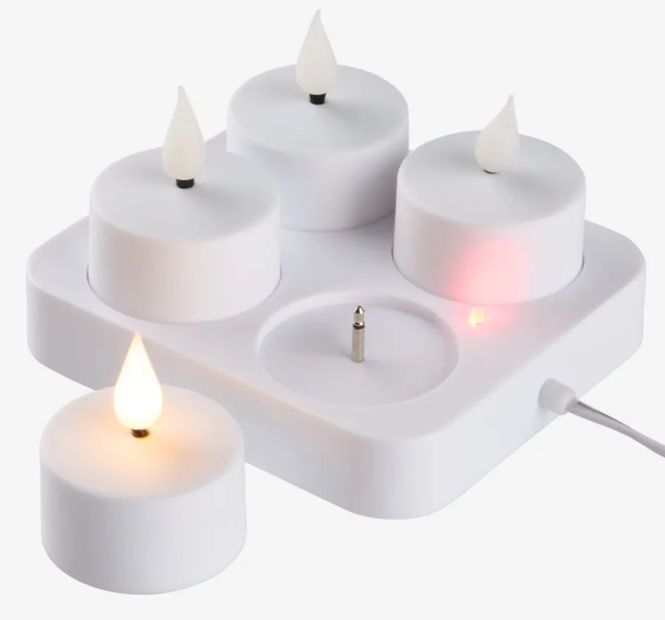 JANSSONBougies chauffe-plat LED JANSSON blanc/noir a/chargeur-JYSK Hot