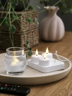 JANSSONBougies chauffe-plat LED JANSSON blanc/noir a/chargeur-JYSK Hot