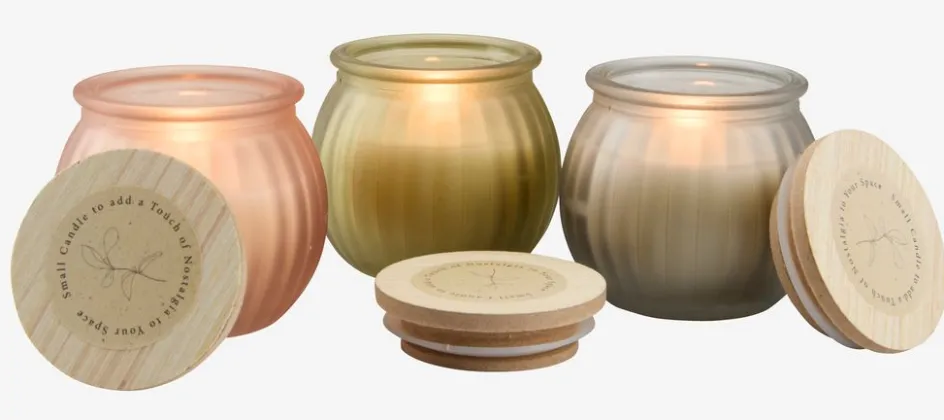 JARLEBougie JARLE Ø6xH6cm a/couvercle ass.-JYSK Discount