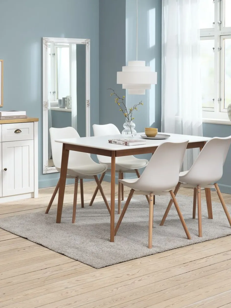 JEGIND + KASTRUPJEGIND L130 table blanc + 4 KASTRUP chaises blanc-JYSK Sale