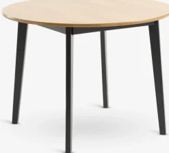 JEGINDTable JEGIND Ø105 coloris chêne naturel/noir-JYSK New