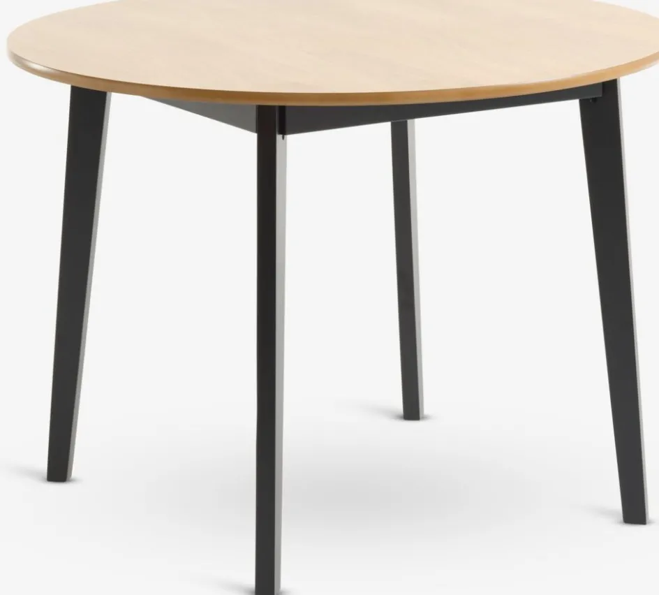 JEGINDTable JEGIND Ø105 coloris chêne naturel/noir-JYSK New