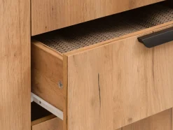 JENSLEVArmoire JENSLEV 144x176 3 portes 3 tiroirs coloris chêne nat-JYSK Online