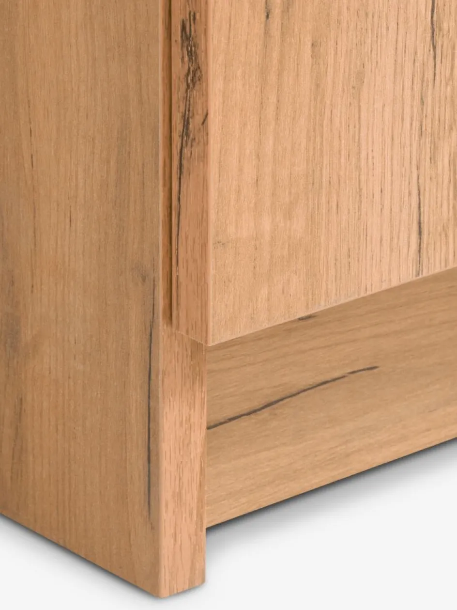 JENSLEVArmoire JENSLEV 96x176 2 portes 3 tiroirs coloris chêne nat.-JYSK Outlet