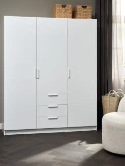 JENSLEVArmoire JENSLEV 144x176 3 portes 3 tiroirs-JYSK Hot