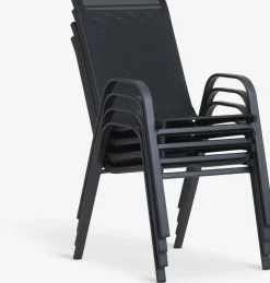 JERSORE + LEKNESJERSORE L140 table + 4 LEKNES chaises noir-JYSK New