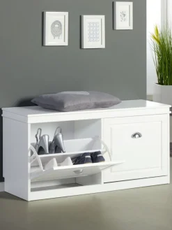 JERUPMeuble chaussures/banc JERUP 2 compartiments blanc-JYSK Discount