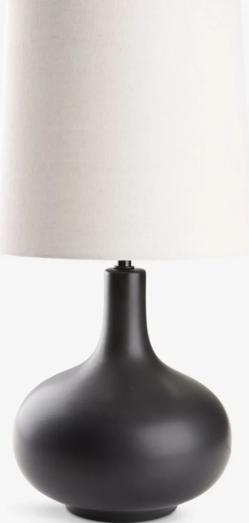 JOACHIMLampe de table JOACHIM Ø27xH54cm beige/noir-JYSK