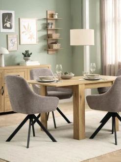 JUNGEN + ROSTRUPJUNGEN L80/160 table colo. chêne + 4 ROSTRUP chaises sable-JYSK Best