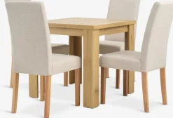 JUNGEN + TUREBYJUNGEN L80/160 table colo. chêne + 4 TUREBY chaises beige-JYSK Discount