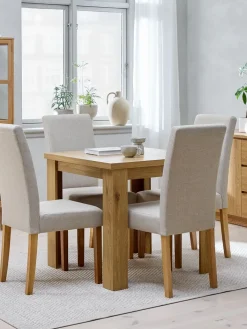 JUNGEN + TUREBYJUNGEN L80/160 table colo. chêne + 4 TUREBY chaises beige-JYSK Discount