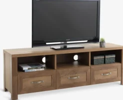 JUNGENMeuble TV JUNGEN 3 tiroirs coloris chêne foncé-JYSK New