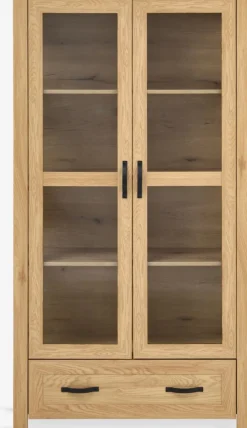 JUNGENVitrine JUNGEN 2 portes 1 tiroir coloris chêne chaud-JYSK Best