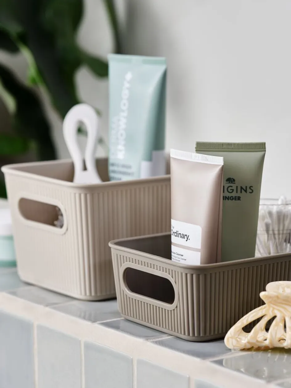 JUNSELECaisse de rangement JUNSELE 2 pcs plastique sable-JYSK Best