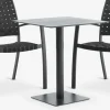 KAPPRUET + GLOMFJORDKAPPRUET L65 table + 2 GLOMFJORD chaises noir-JYSK Sale