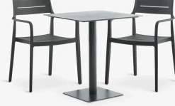 KAPPRUET + INGSTRUPKAPPRUET L65 table + 2 INGSTRUP chaises noir-JYSK Discount