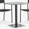 KAPPRUET + TRILLEVALLENKAPPRUET L65 table + 2 TRILLEVALLEN chaises noir-JYSK