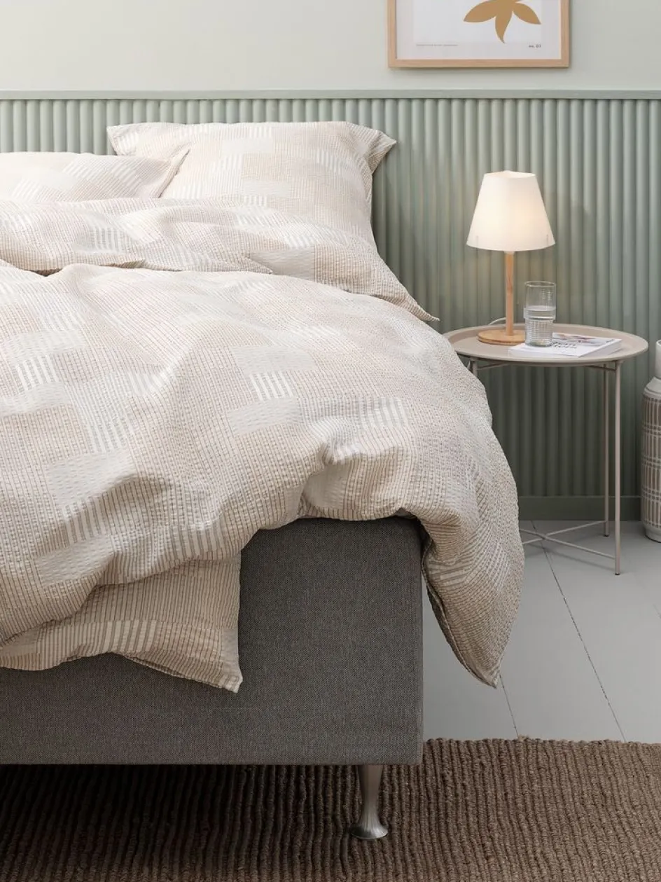 KARIPlusParure de lit Seersucker KARI 240x220 sable-JYSK Online