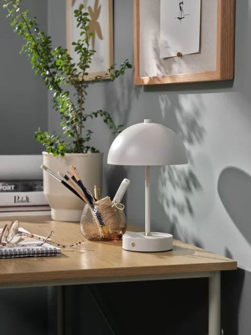 KENTLampe à piles KENT Ø16xH25cm a/capteur et minuterie gris-JYSK New