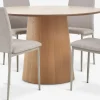 KLIPLEV + BRANDEKLIPLEV Ø120 table colo. chêne nat. + 4 BRANDE chaises beige-JYSK Sale