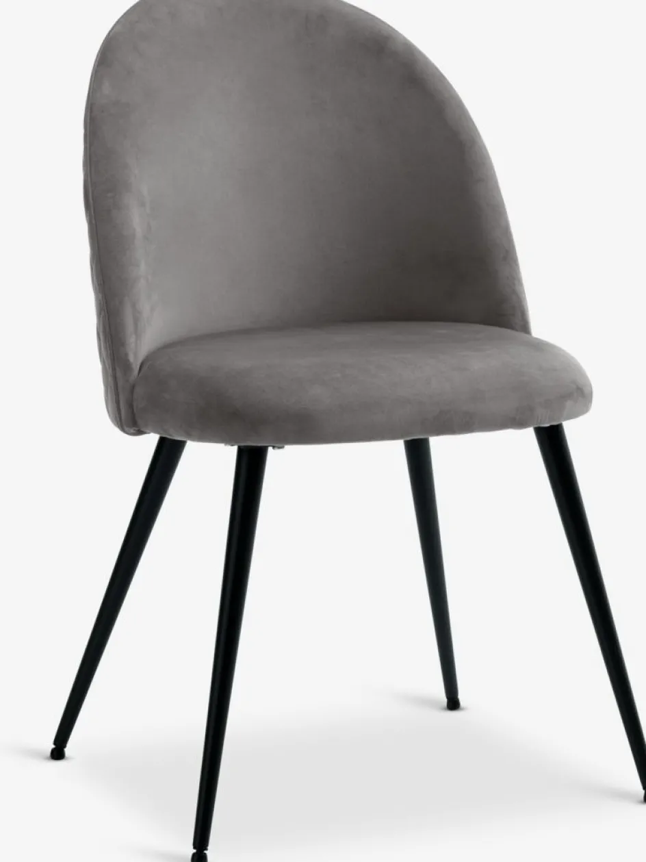 KOKKEDALChaise KOKKEDAL velours gris/noir-JYSK Online