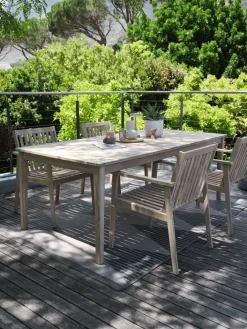 KOLLEN + RADSTEDKOLLEN L205 table + 4 RADSTED chaises acacia-JYSK New