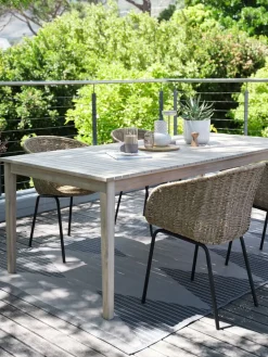 KOLLEN + TUERNEKOLLEN L205 table acacia + 4 TUERNE chaises naturel-JYSK Hot