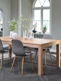 KORSKRO + JONSTRUPKORSKRO L200/326 table chêne nat. + 4 JONSTRUP chaises gris-JYSK Discount