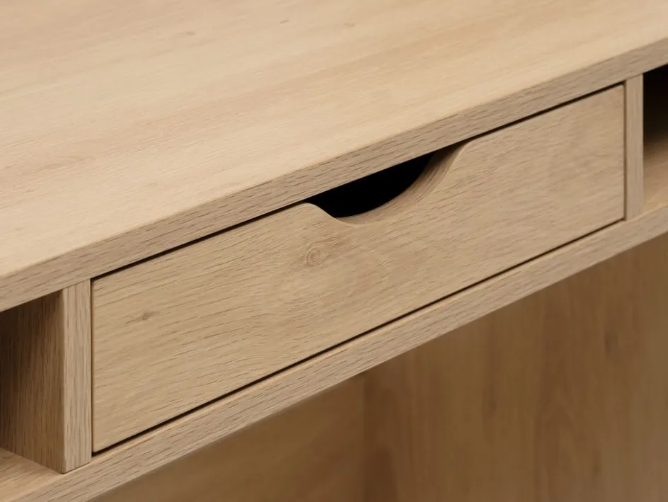 KRARUPBureau KRARUP 2 tablettes 95x185 coloris chêne naturel-JYSK Online