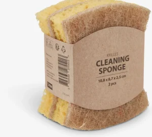 KRILLESÉponge de nettoyage KRILLES l9xL11xH5cm 2pcs/pqt-JYSK Best
