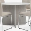 KRONDAL + HAMMELKRONDAL Ø110 table colo. travertin + 4 HAMMEL chaises beige-JYSK Clearance