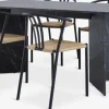 KRONDAL + JYDERUPKRONDAL L180 table marbre + 4 JYDERUP chaises noir/naturel-JYSK