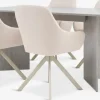 KRONDAL + ROSTRUPKRONDAL L180 table travertin + 4 ROSTRUP chaises beige-JYSK